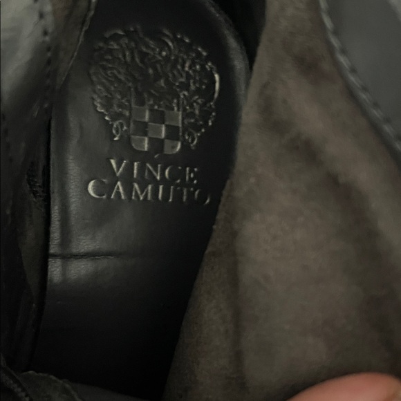 Vince Camino. Chic Gray Suede Heeled Boots - Picture 6 of 7